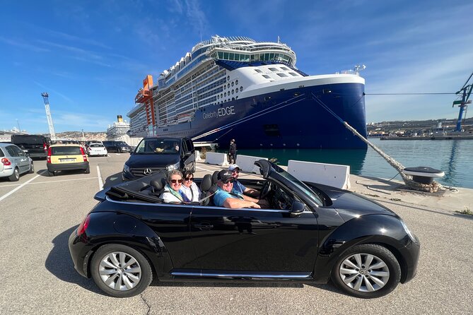 Drive by cabriolet from Marseille cruise port to cassis - How much walking and heat should you plan for?