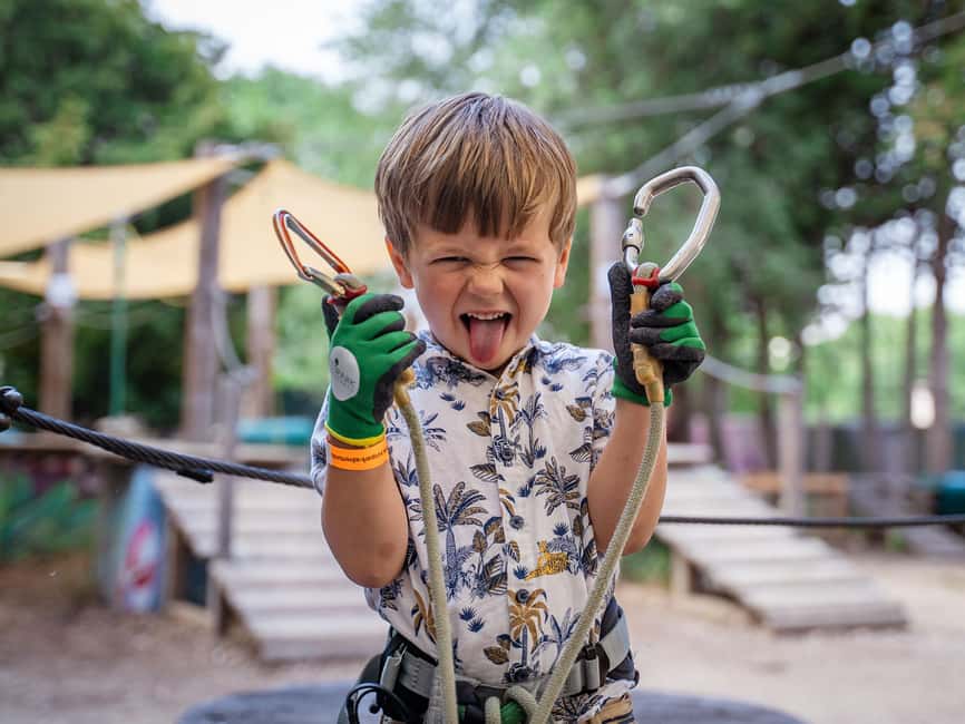 Marseille: Ecopark Adventures Treetop Adventure - The big attraction: zip lines over 400 meters, including a 160m ride