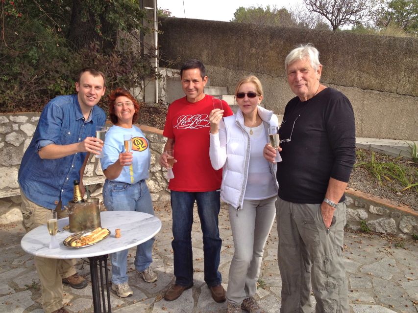 Provence Olive Harvest - The Apéritif Hour: Red Wine, Homemade Olive Oil, Truffle Oil, and Truffle Salt
